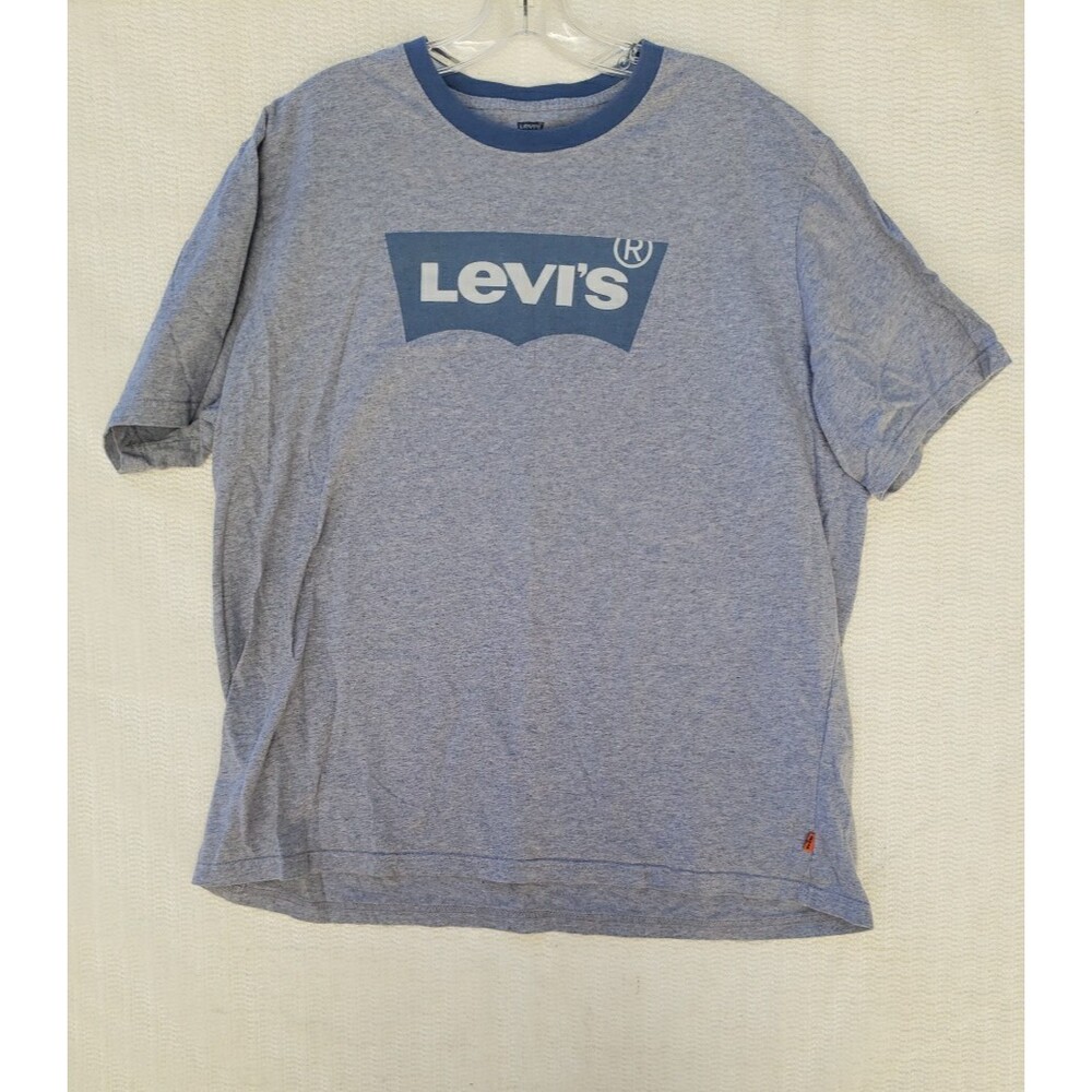 Men's Levi's logo classic‎ crew neck t shirt pre-owned size large